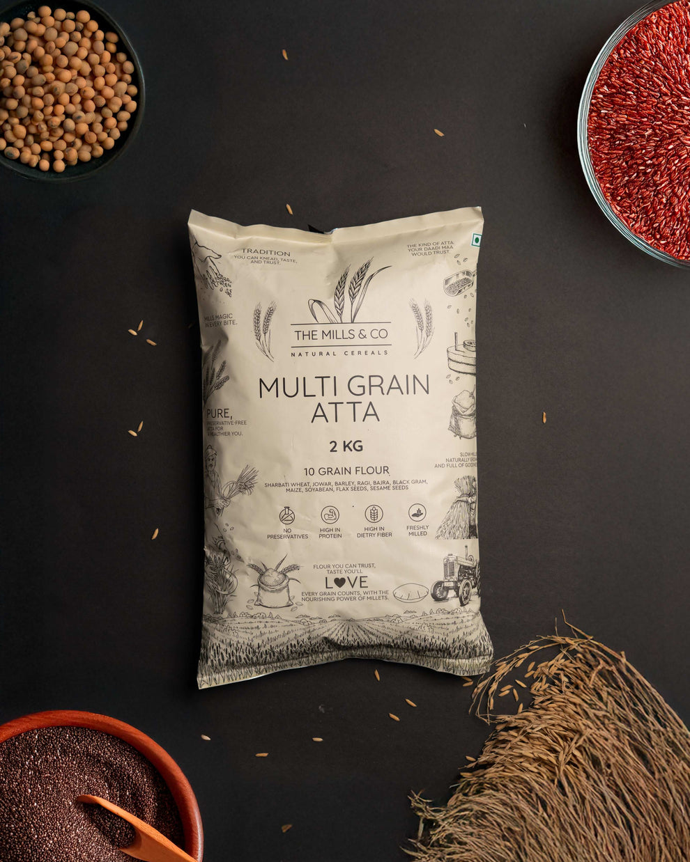 Multi Grain Atta (10 Grain Flour) - 2kg