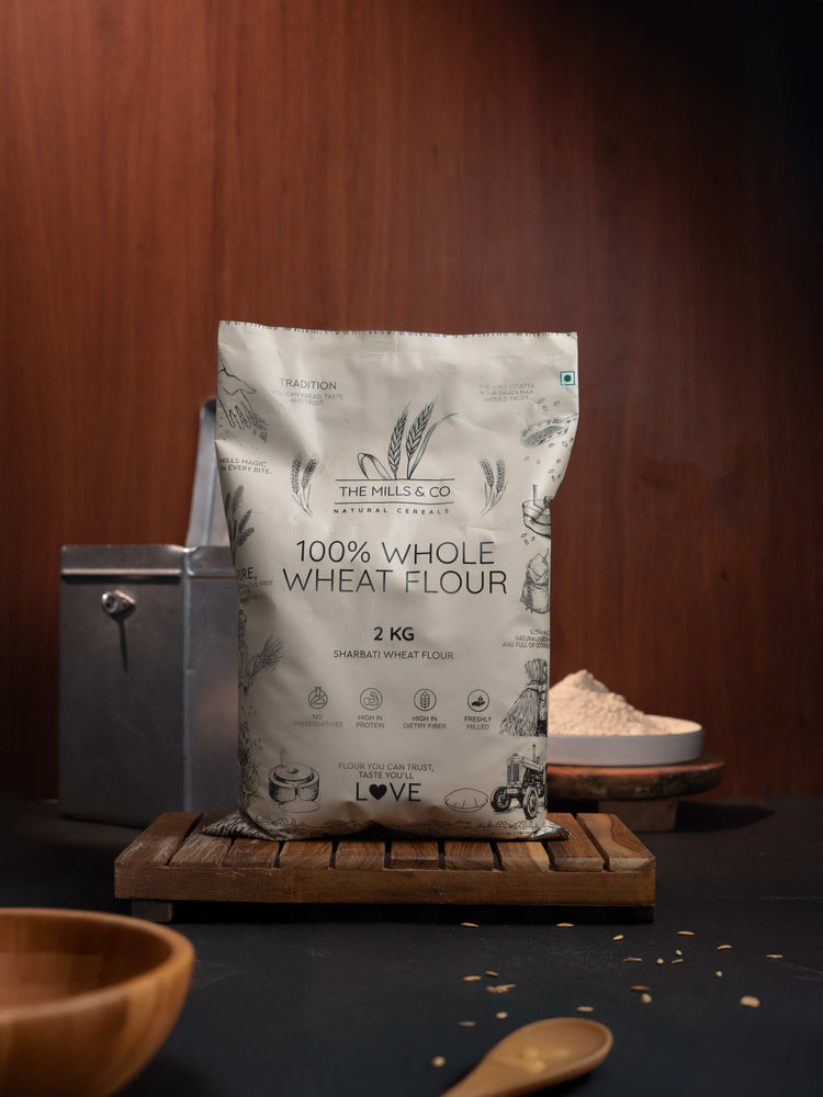 100% Whole Wheat Flour (Sharbati) - 2kg