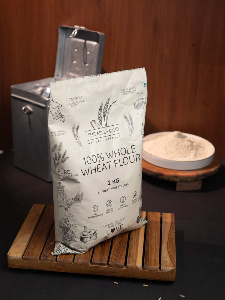 100% Whole Wheat Flour (Sharbati) - 2kg