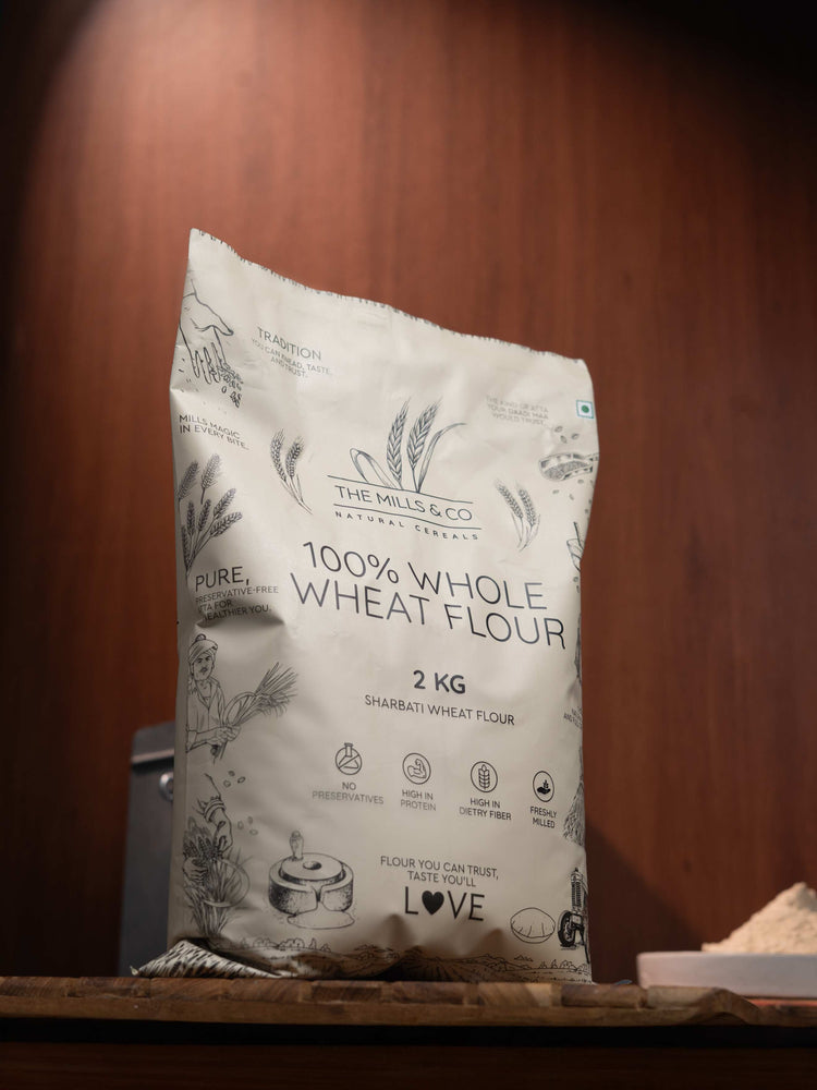 100% Whole Wheat Flour (Sharbati) - 2kg