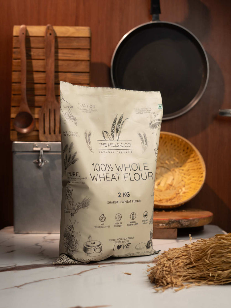 100% Whole Wheat Flour (Sharbati) - 2kg