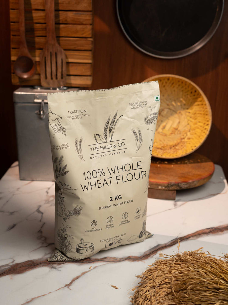 100% Whole Wheat Flour (Sharbati) - 2kg